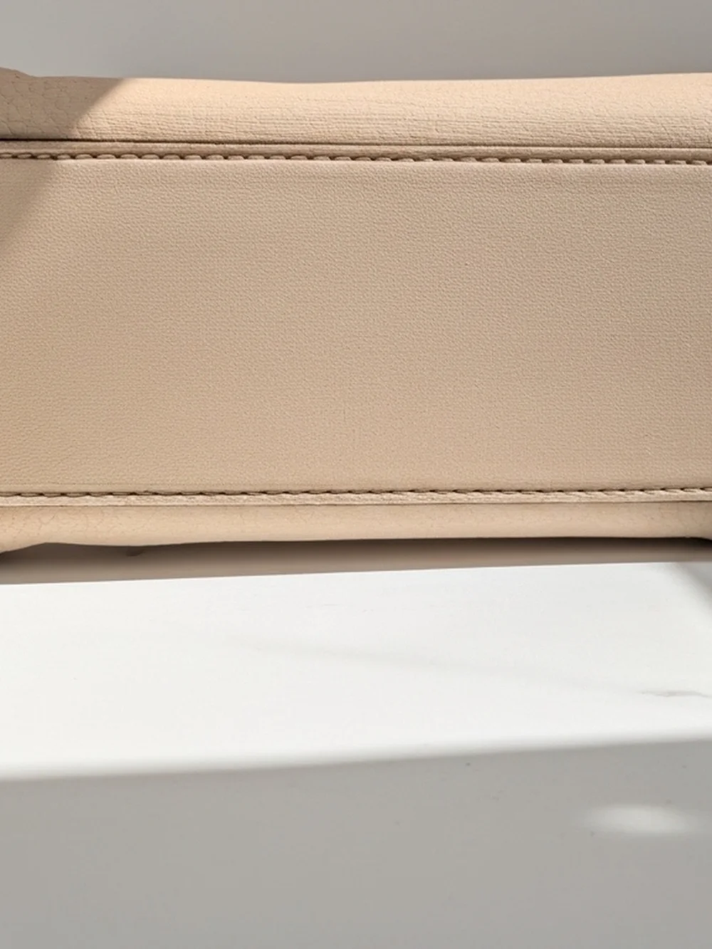 Michael Kors Pebbled Leather Satchel in Soft Blush with Gold Hardware